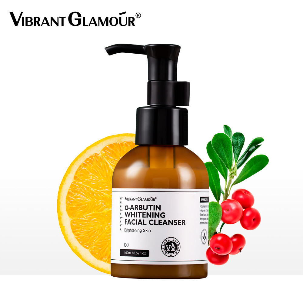 Gambar VIBRANT GLAMOUR Arbutin Whitening Facial Cleanser Deep Cleansing Gentle Brightening Moisturizing Diminishing Spots 100ml
