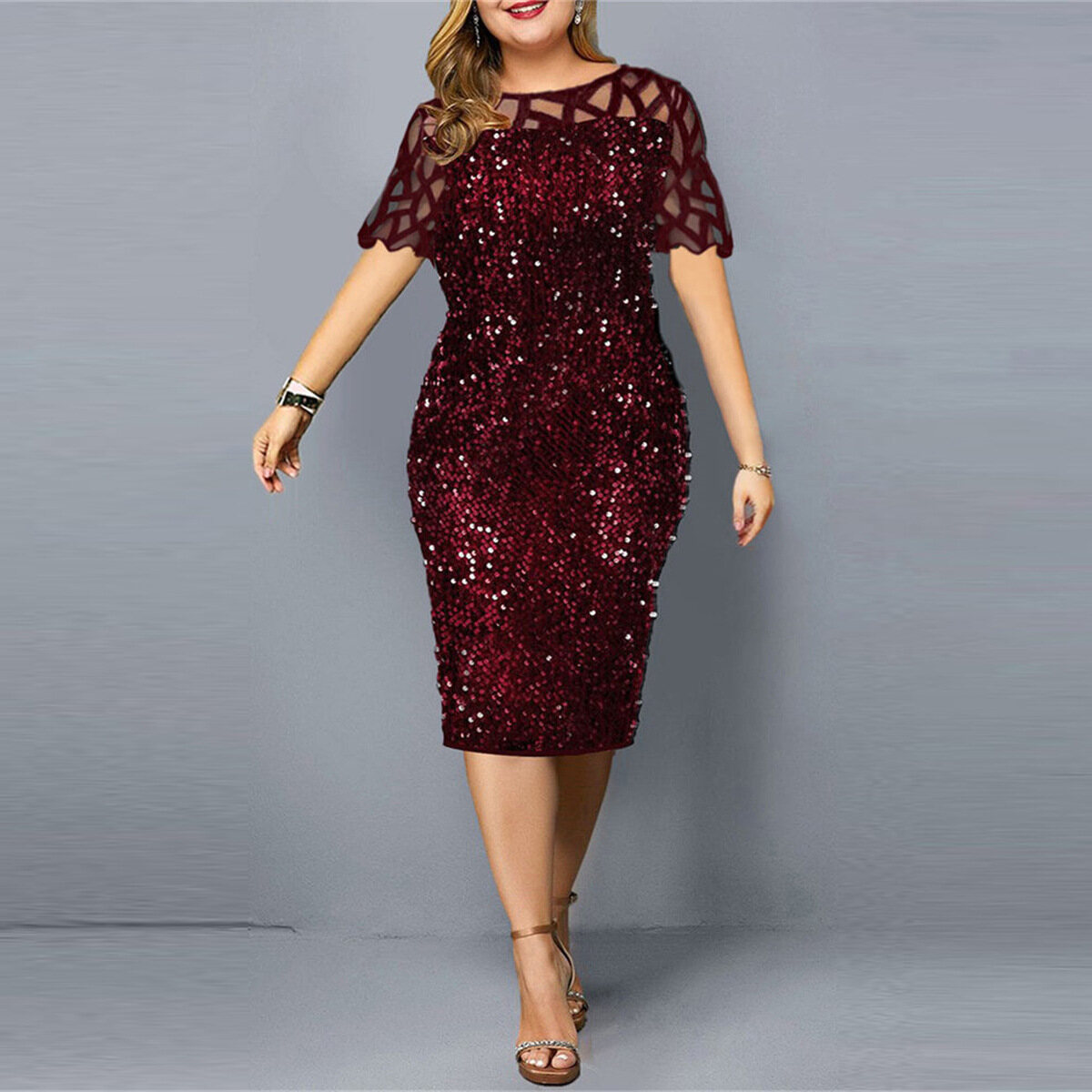 burgundy cap sleeve midi dress Maroon Cap Sleeve Fit and Flare Midi Dress