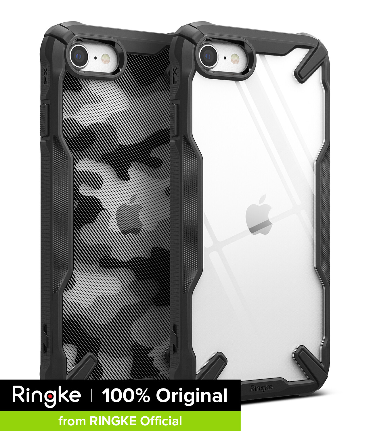 Ringke fusion-x ốp tương thích với iphone se 2022, ốp chống sốc tpu chống sốc chắc chắn lưng cứng trong suốt có dây đeo cổ tay