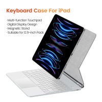 คีย์บอร์ดบลูทูธไร้สาย Toocki สำหรับ IPad Pro IPad Air4/Air5/iPad Pro 12.9/แล็ปท็อป11นิ้วพร้อมแป้นพิมพ์ทัชแพดที่ใส่ดินสอแบนแป้นพิมพ์บลูทูธพร้อมจอแสดงผลดิจิตอล