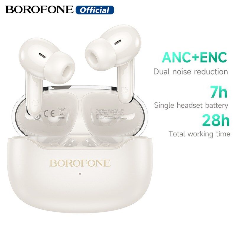 【Connected to Two Phones Simultaneously】BOROFONE FQ1 Plus ANC+ENC Noise Reduction Wireless Bluetooth Headset BT5.4 Super Long Battery Life HIFI Stereo Built-In Mic Sports Earphones Common To All Smartphones Universal ราคา 498 บาท*ส่งฟรี