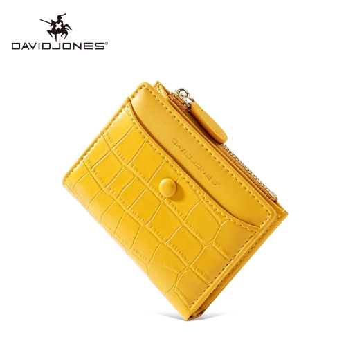 David Jones Paris K'rlot Joint Name Crocodile Pattern PU Leather Wallet Card Holder Organizer For Women And Gilrs