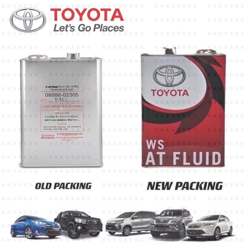 08886-02305 Toyota WS ATF Fluid 4 liter for Proton, Perodua, Honda without CVT.
