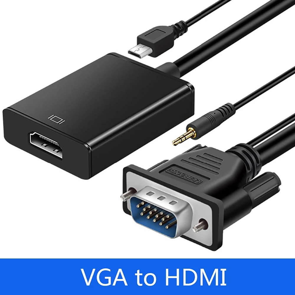 Bộ chuyển đổi cáp vga sang hdmi full hd 1080p với đầu ra âm thanh máy chiếu bộ chuyển đổi mở rộng truyền hình