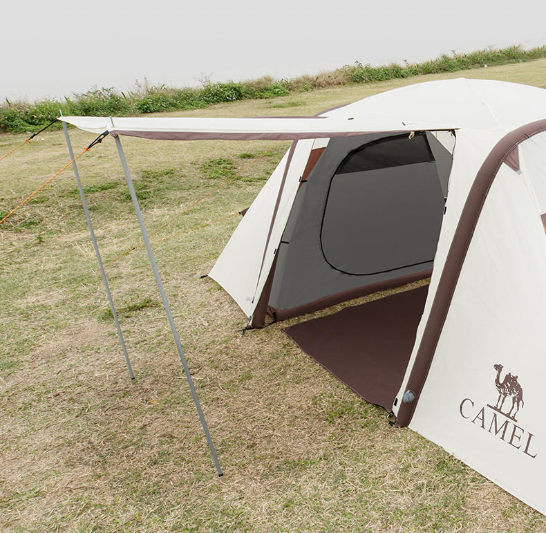 CAMELCROWN 4-5 persons Inflatable Travel Resident Tent Outdoor Selfdriving Rainproof Windproof Camping Two-room And One-Hall Multi-Person Tent