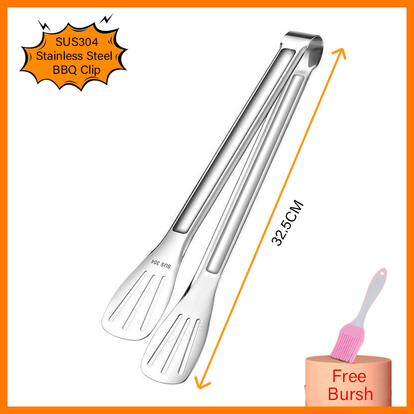 Gambar ?304 Stainless Steel Tongs Metal Tongs Serving Tongs Kitchen Cooking Utensil Penyepit Makanan