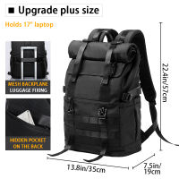 MOYYI 3 in 1 Travel Backpack for Men Novelty Waterproof Laptop Backpack Men Expansion Large Capacity 17 inch Notebook Flip Cover Bag Anti-Theft Hiking Teenager School Bag