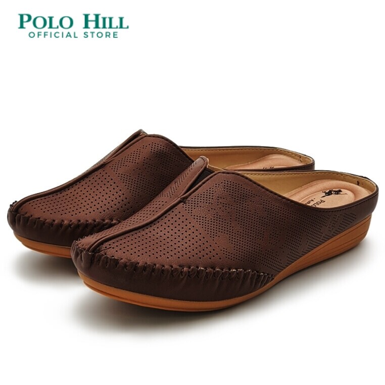 POLO HILL Ladies Plus Size Slip On Round Toe Mules PWZ-0B-192