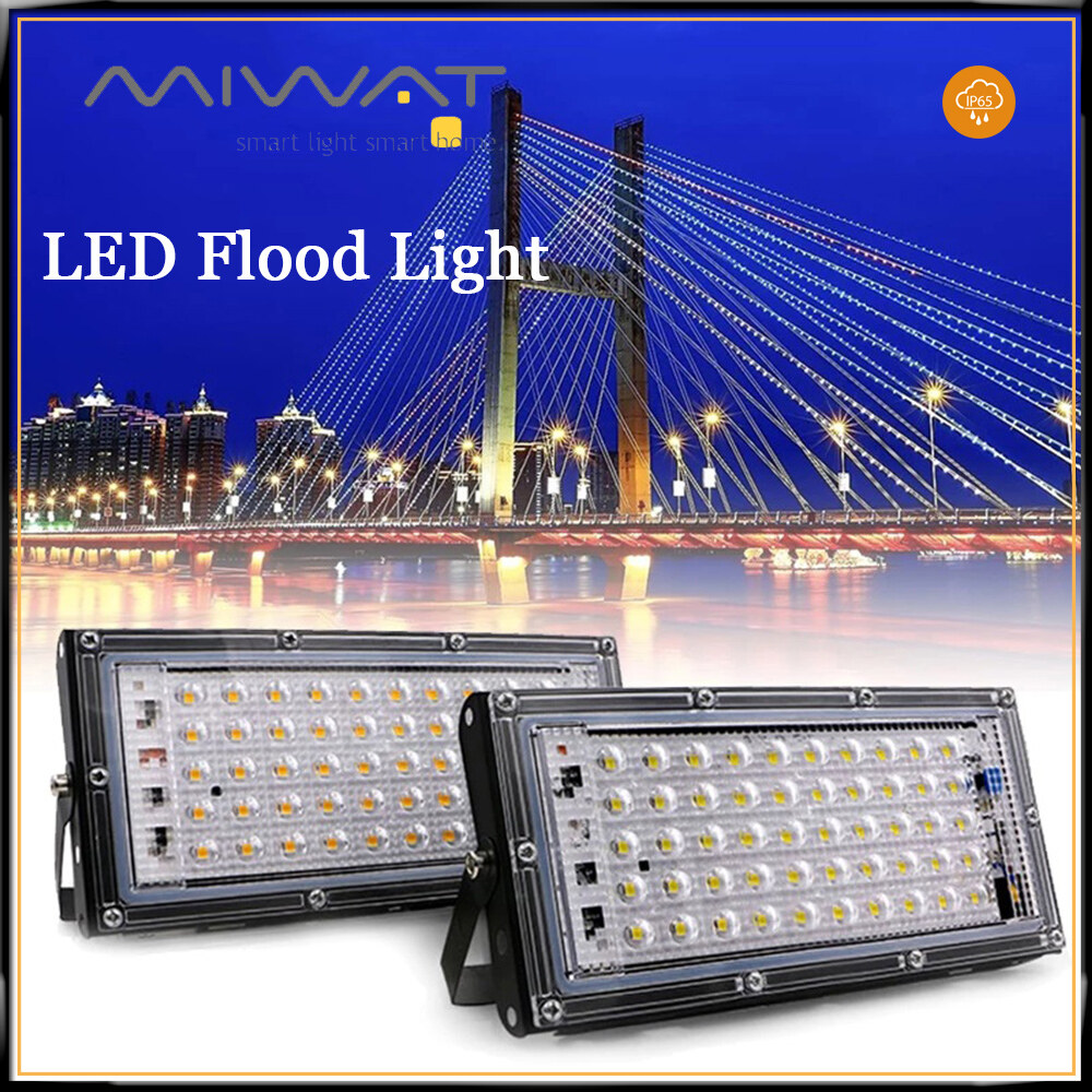 MIWAT Đèn pha LED 50W đèn dùng ngoài trời Không Thấm Nước đèn chiếu sáng sân vườn Spotlight Siêu Sáng Đèn an ninh Cho Sân Vườn Đường Phố