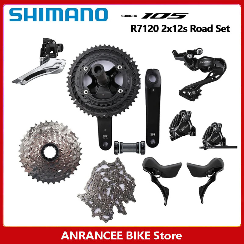 Shimano R7100 Groupset R7120 Shifter R7170 Hydraulic Disc Brake 2x12s R7100 Crankset Derailleur Cassette Road Bike Parts ราคา 25,589 บาท*ส่งฟรี