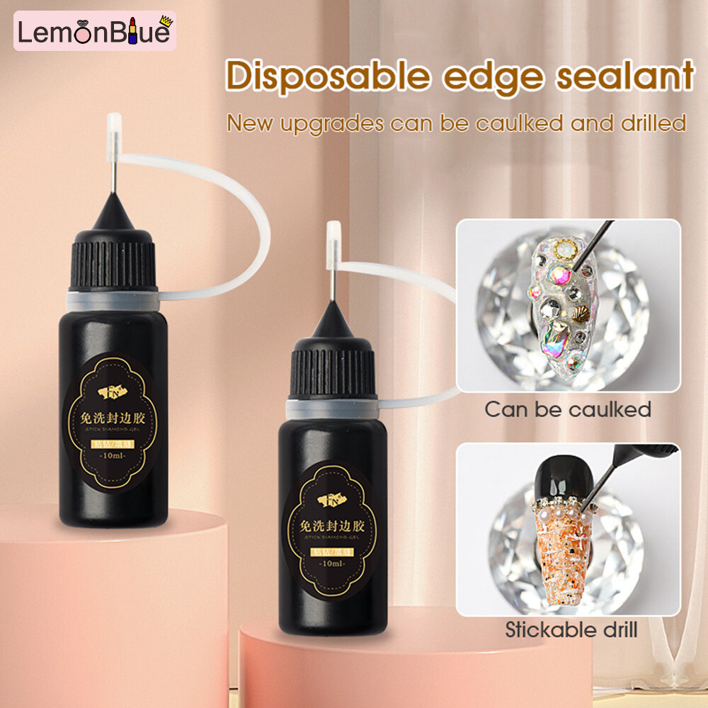Gambar LemonBlue Wash Free Nail Patch Glue Long Lasting DIY Manicure Decoration glue for Women Nail Art Glue 10ml for Women Lady False Nail Glue Nail Polish   Decoration Products