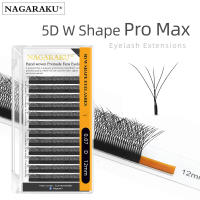 NAGARAKU Automatic Flowering W Shape Bloom 5D Premade Fans Eyelash Extensions Natural Soft Light Individual Lashes Full Dense