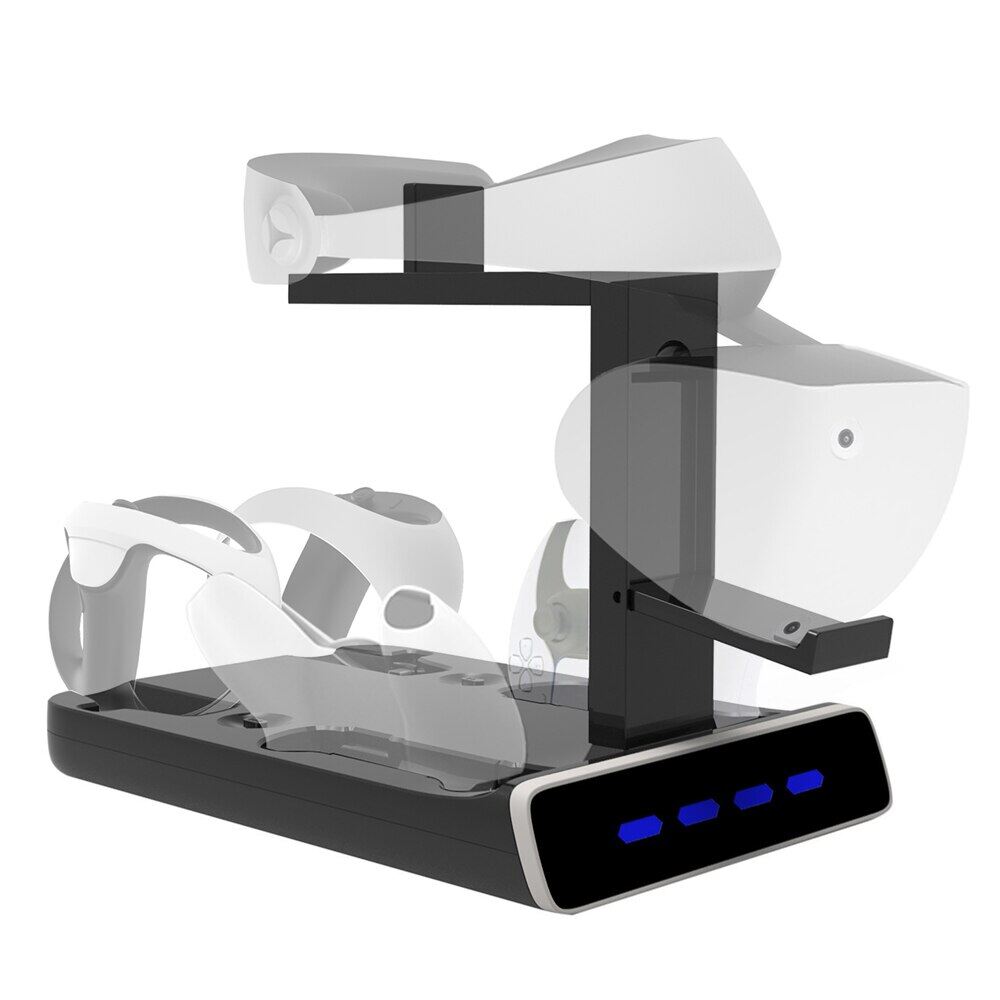 Trạm Sạc với đèn LED cho PS VR2 phụ kiện VR hiển thị đứng nhanh sạc kép Tương thích với Sony PlayStation VR 2
