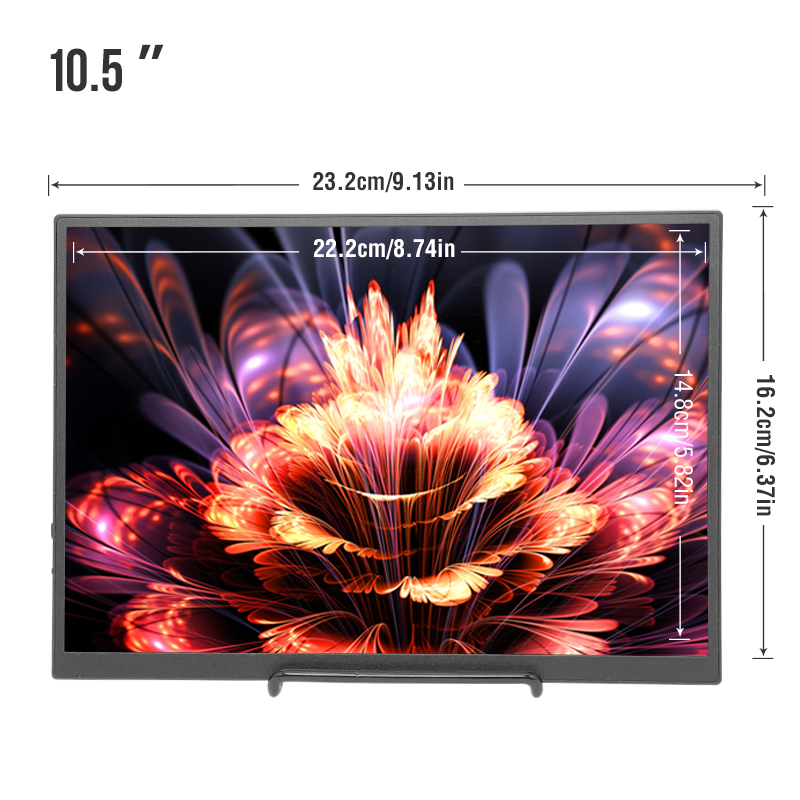 Anmite 10.5"Portable Monitor 1280P Usb Type-c HDMI Display Extended Split Screen HDMI Slim USB-C FHD For XBox PS4 / 5 Switch Cell Phone PC Loptop Extension ราคา 1,599 บาท*ส่งฟรี