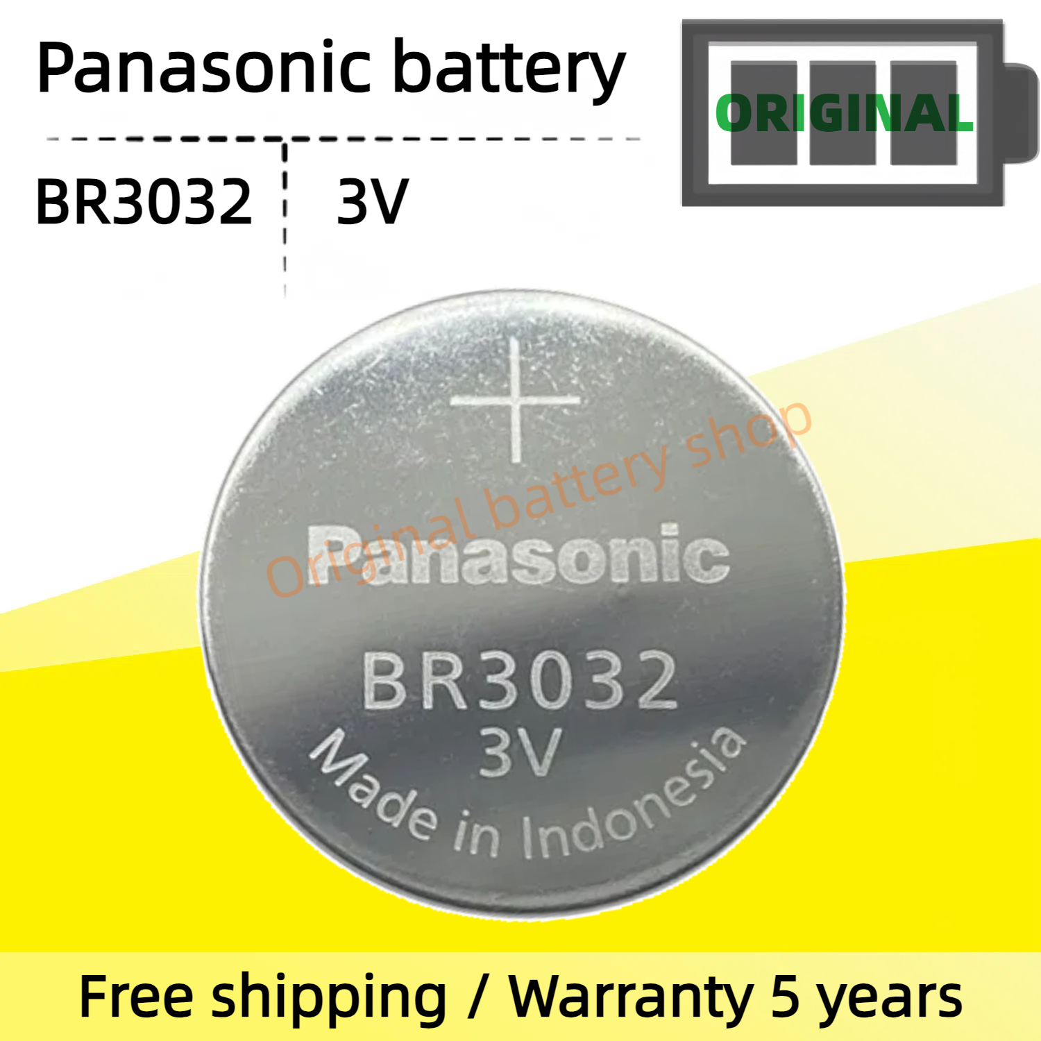 Ban đầu Nhật Bản Panasonic br3032 3V nút ấn chạy pin đồng hồ vôn kế thẻ truy cập chìa khóa xe Pin điều khiển từ xa