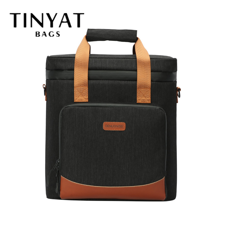 TINYAT Premium Insulated 3 Bottle Wine Carrier Tote Bag Wine Travel Bag with Shoulder Strap, Padded Protection Wine Cooler Bag ราคา 598 บาท*ส่งฟรี