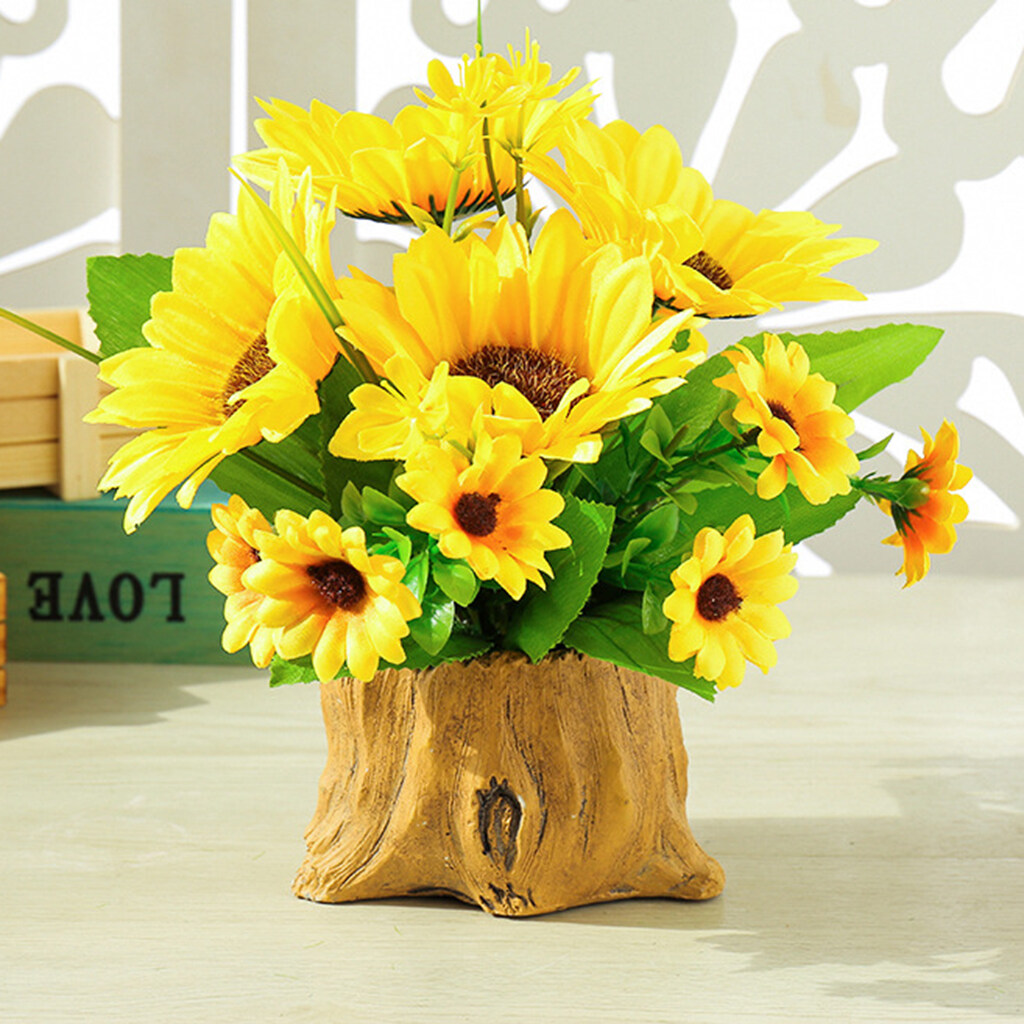 silk sunflower bouquet