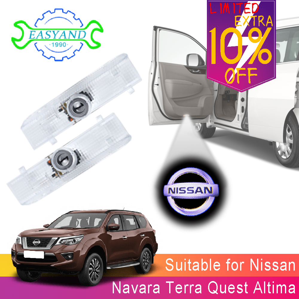 COD | 2pcs LED Door Logo Projector Light for Nissan Teana Quest Terra Navara LaserInterior Welcome Light Non-destructive Installed Car Accessories ราคา 255 บาท*ส่งฟรี