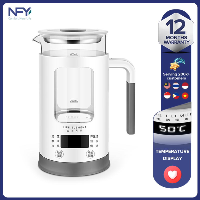 0.6L mini multi-function glass boiled teapot tea pot electric kettle ราคา 1,253 บาท*ส่งฟรี