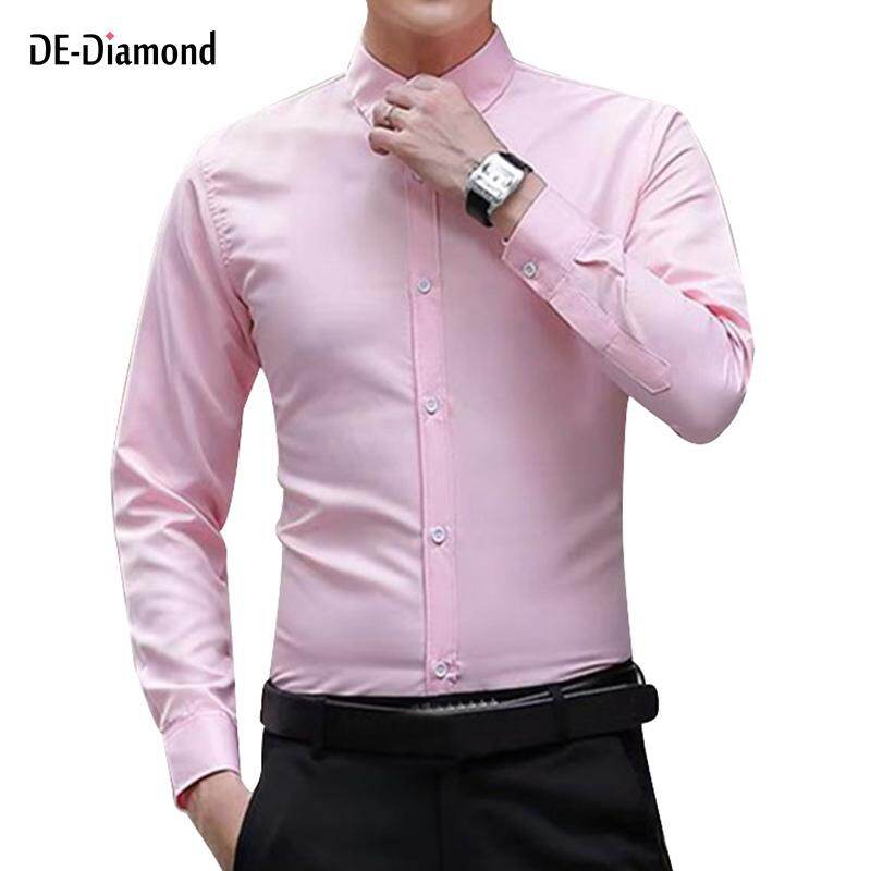 DE Men Long Sleeve Shirts Slim Fit 