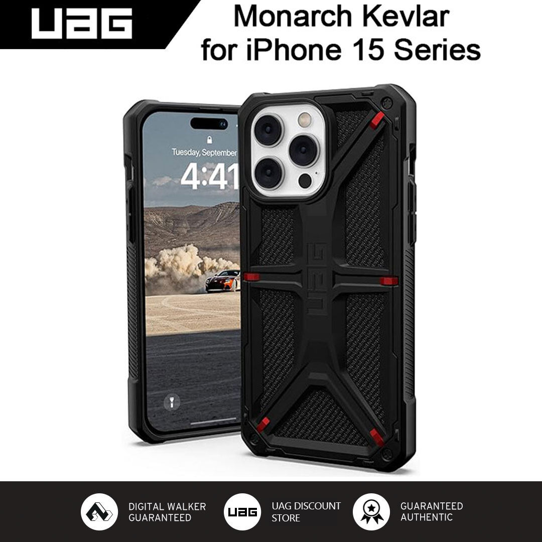 Ốp lưng Kevlar UAG Monarch cho Iphone 15 Pro Max / iPhone 15 Plus / iPhone 15 Pro Vỏ điện thoại Ốp bảo vệ cao cấp chắc chắn nhẹ chống sốc mỏng chống rơi | Chính hãng