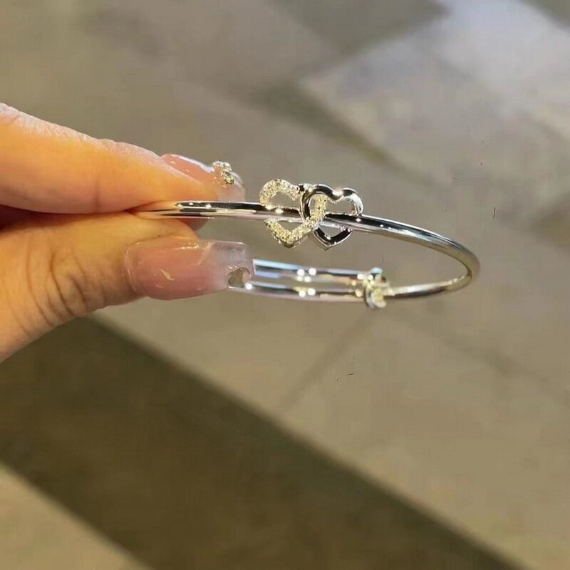 Cổ Điển nơ cổ thanh lịch Chuông Hình Dạng Mở Phong Cách Bangle Vòng Đeo Tay Cho Phụ Nữ Push-Kéo Có Thể Điều Chỉnh trang sức thời trang Phụ Kiện Quà Tặng