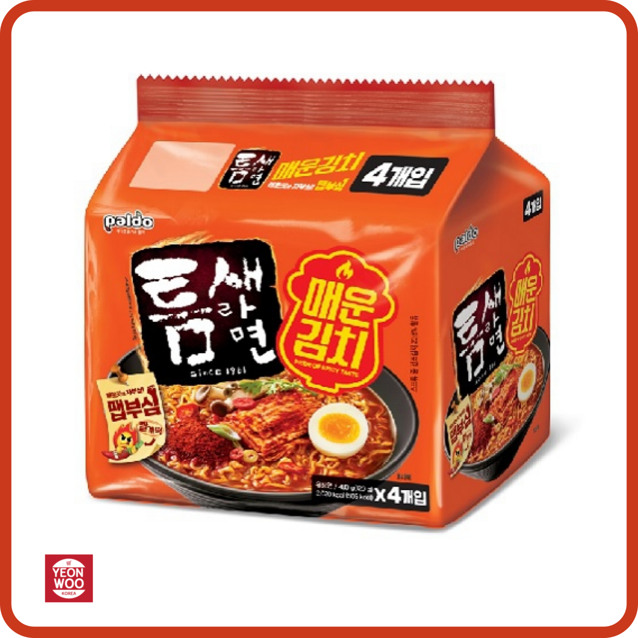 Paldo Korean Extra Spicy Ramen Teumsae Kimchi Ramen 480g