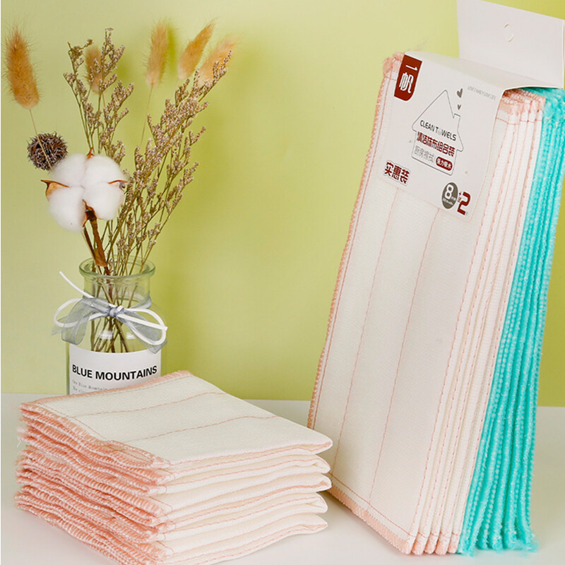 10pcs bán buôn rửa chén vải, khăn lau không vết bẩn Rau Sợi lụa khăn lau rửa chén vải