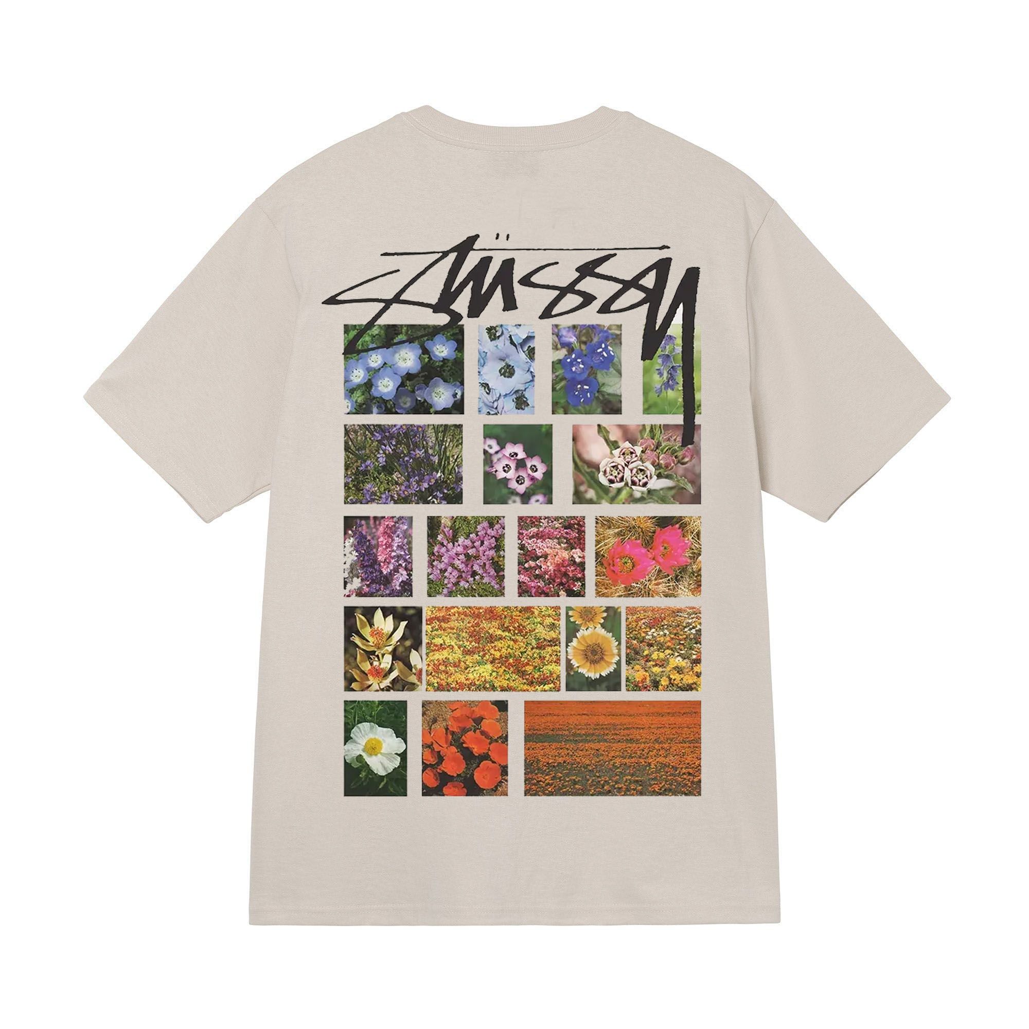 Official Authentic Stussy Flower Grid Pigment Dyed T-Shirt