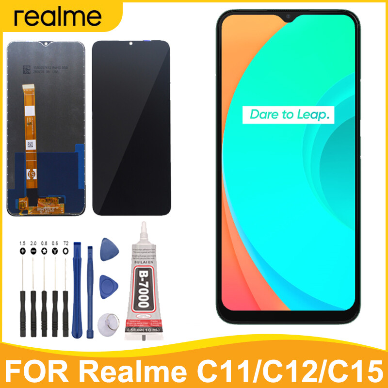 Màn hình lcd chính hãng cho oppo realme c11 c15 rmx2185 rmx2180 màn hình lcd thay thế cho oppo realme c12 màn hình lcd + dụng cụ sửa chữa + b7000