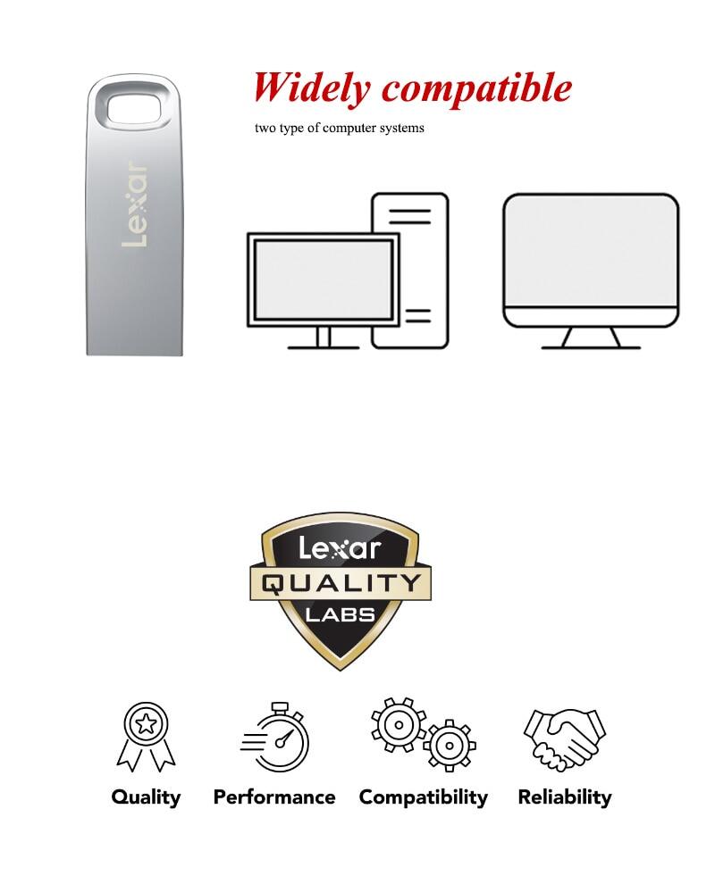 Lexar M35 USB Flash Drive 32GB 64GB Pen Drive Pendrive USB 3.0 256-bit AES 150MB/s Flash Drive Memory stick USB disk usb flash