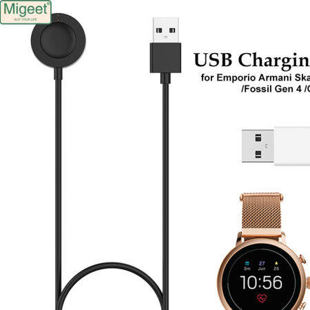 Migeet for Fossil Gen 4/5/6 Gen5 Usb Magnetic Charger Cable Charging Dock for Michael Kors Emporio Armani/Skagen Falster 2 Smart Watch