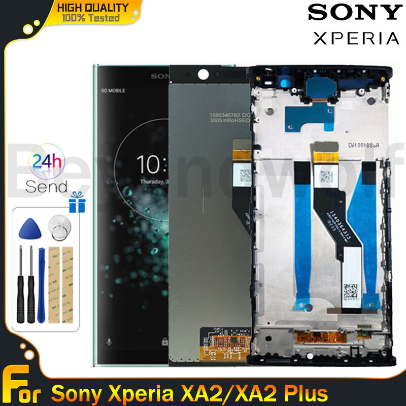 Beyondwolf màn hình ips lcd ban đầu cho sony xperia xa2/xa2 cộng với màn hình lcd màn hình cảm ứng bộ số hóa màn hình lắp ráp với khung thay thế cho sony xperia xa2 xa2 cộng với