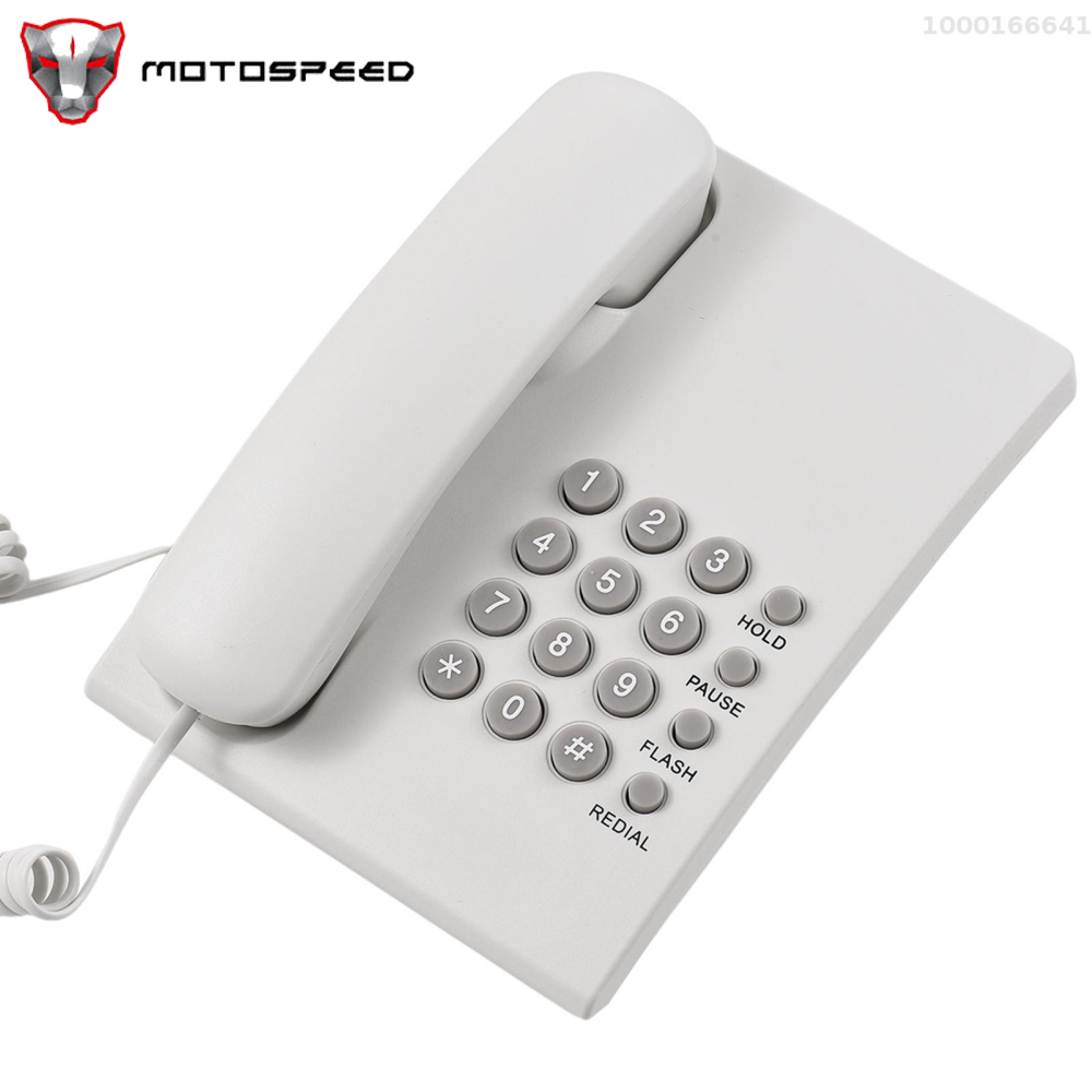 MOTOSPEED Corded Phone Desktop Fixed Telephone Wall Mountable Landline Phone Supprt Redial/Pause/Flash/Hold Ring Tone Adjustable No AC Power/Battery Required for Home Hotel Reception Office Bank Call Center ราคา 470 บาท*ส่งฟรี