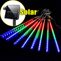 Outdoor 50CM solar meteor shower lamp waterproof LED lamp 8 tubes Christmas lamp Ramadan lamp street decoration lamp Christmas tree lamp festival garden decoration meteor shower lamp tree lamp