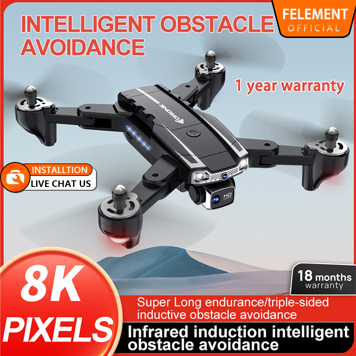 Aerial Photography Drone 8807w Folding Rechargeable Quadcopter RC