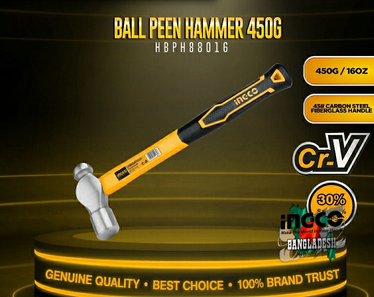 Ball Pen Hammer 1lb Ingco hbphs8016