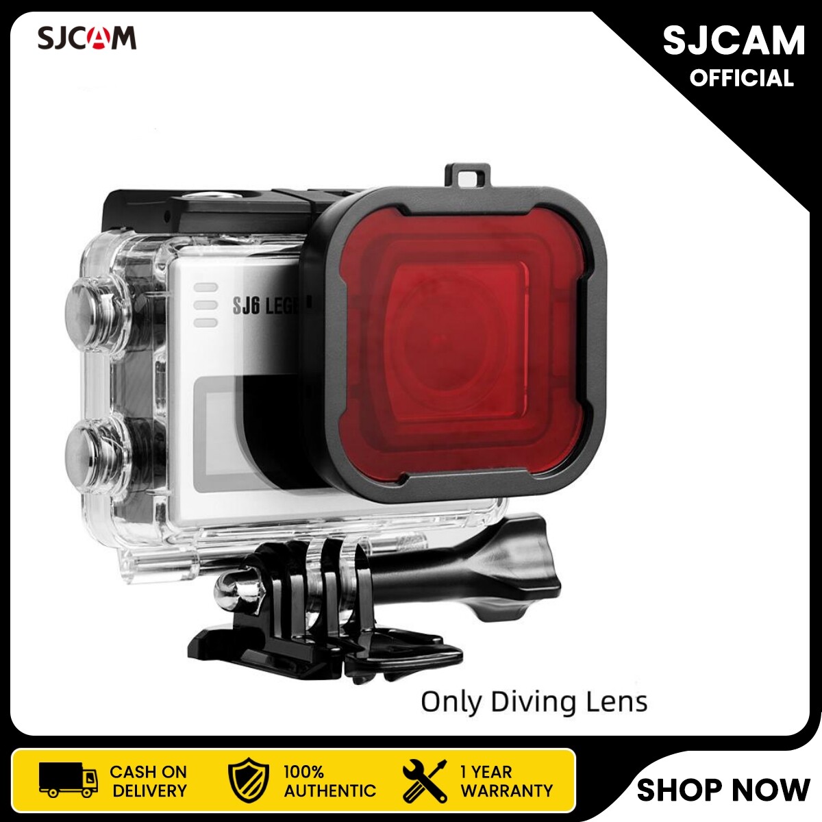 SJCAM Action Camera Accessory-Diving Filter Waterproof Housing Case Lens