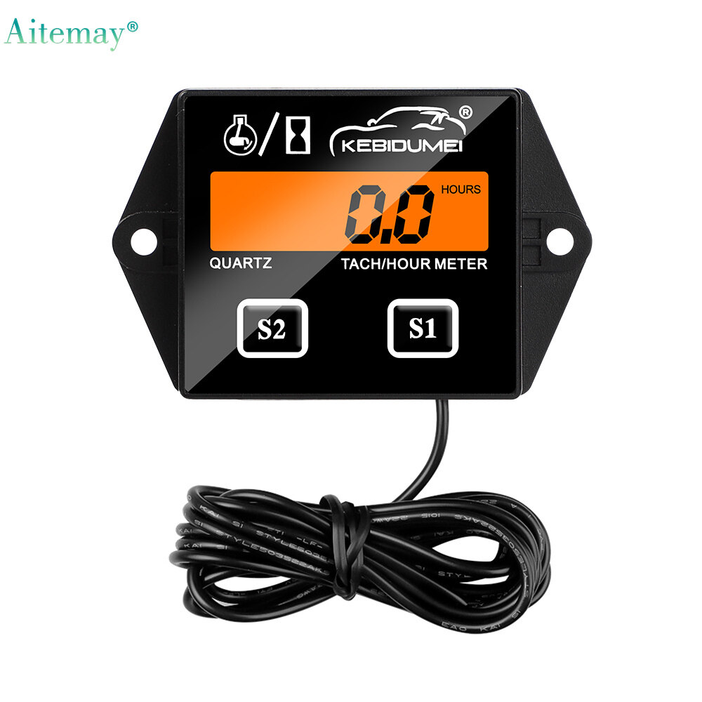 Aitemay Máy đo tốc độ đồng hồ đo vòng tua máy xe máy xe máy có đèn nền để động cơ phía ngoài Máy cắt cỏ xe Máy cưa xích biển thuyền động cơ xe