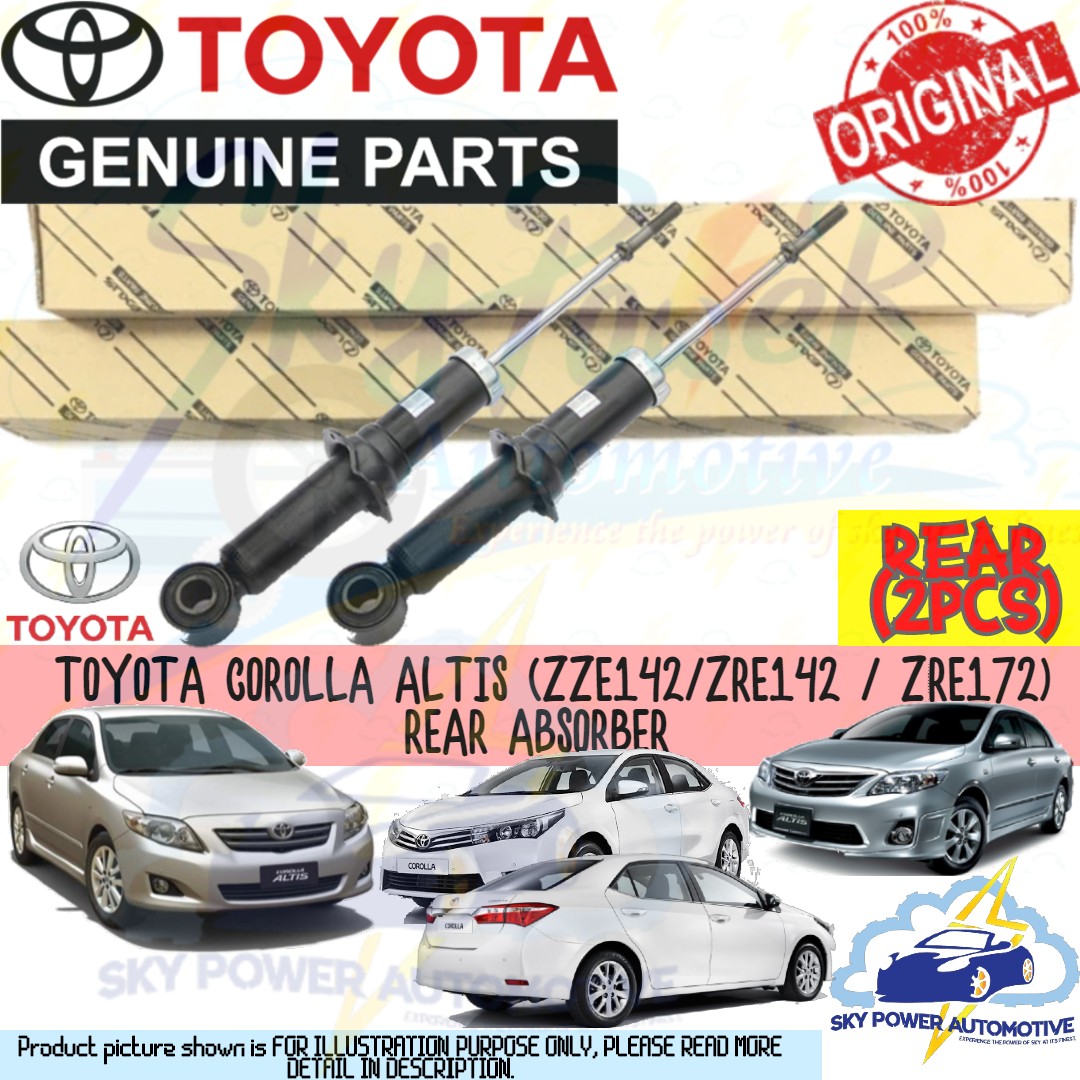 Toyota Corolla Altis Zre172 2014 2019 100 Original Genuine Shock Absorber Front 2pcs Rear 2pcs Set 4pcs Lazada
