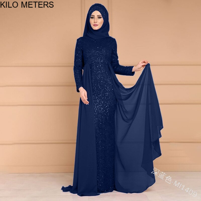Glam And Glitter Dress Muslimah - Elegant Long Sleeve Maxi Dress For  Weddings & Events | Lazada Malaysia