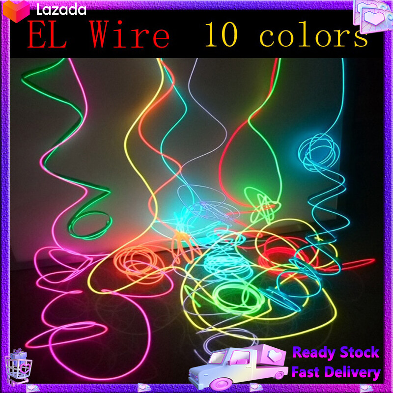 EL Wire Light Strip 10 Colors Available Waterproof Length of 1m 2m 3m 5m