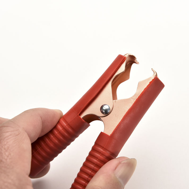 2pcs ô tô kim loại kẹp pin cá sấu cá sấu kiểm tra kẹp 100A 90mm màu đỏ và đen