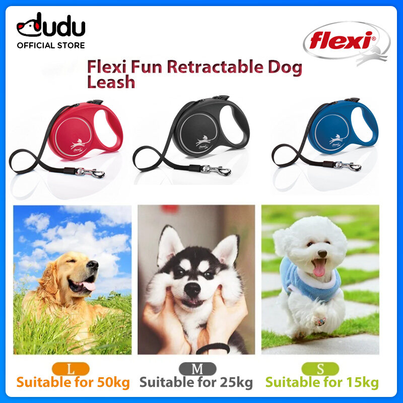 Flexi Fun Retractable Dog Leash Large 3m/5m Available for Dogs From 12kg To 50kg ราคา 887 บาท*ส่งฟรี