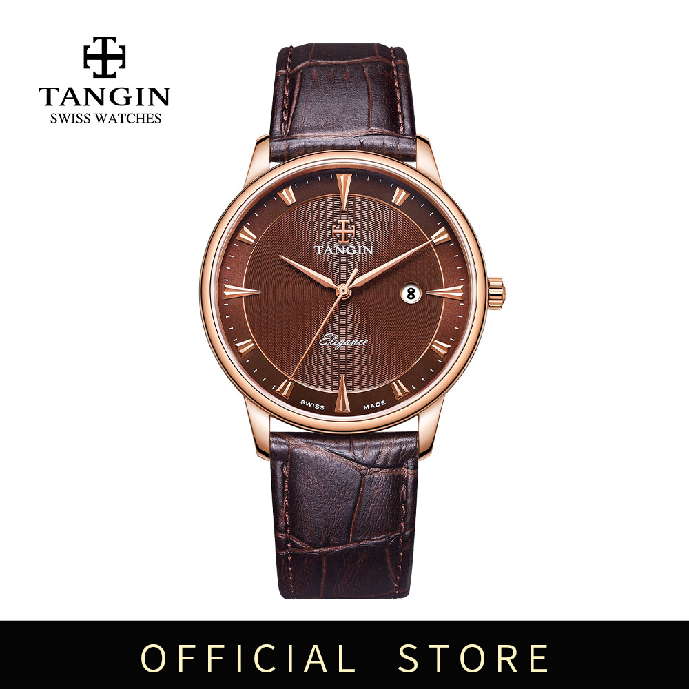 TANGIN Sailors Series Watches for Men Swiss Made Analog Display Quartz Wrist Watch for Men with Calendar Display Waterproof Business Dress Watch (T1039G) ราคา 9,129 บาท*ส่งฟรี