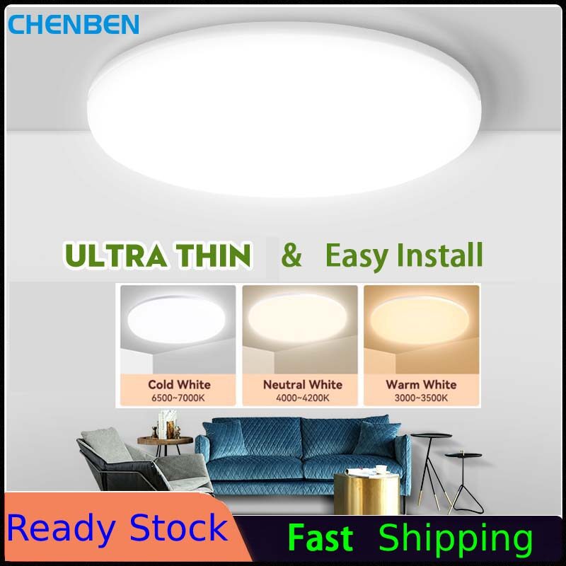 Chenben đèn trần led hiện đại đèn trần siêu mỏng 220v-240v đèn led 15w 20w 30w 50w cho trần phòng nhà bếp ánh sáng lạnh/trung tính/ấm áp