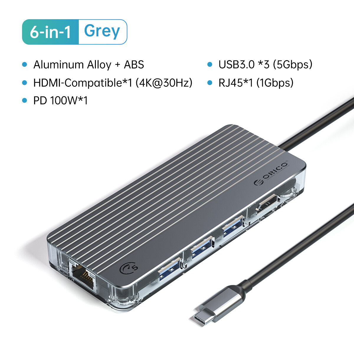 Trạm nối USB C HUB ORICO 11-in-1 loại C HUB với 8K cổng HDMI Ethernet 100W PD USB-C giao hàng điện 2