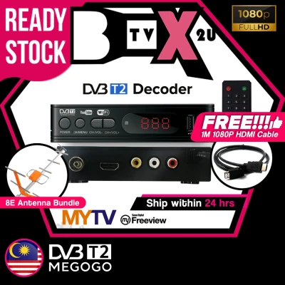 [ FREE HDMI Cable ] MyTV Decoder Megogo TVbox Myfreeview Decoder DVB T2 Digital Signal DVBT2 MY TV HDTV Receiver Support all Malaysia Channels (3)