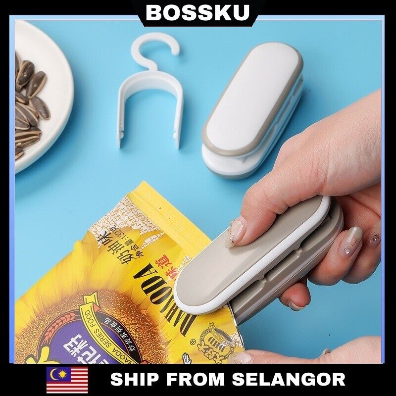 Gambar BOSSKU Mini Portable Sealing Machine Heat Sealing Machine Sealer Small Food Bag Sealing Machine