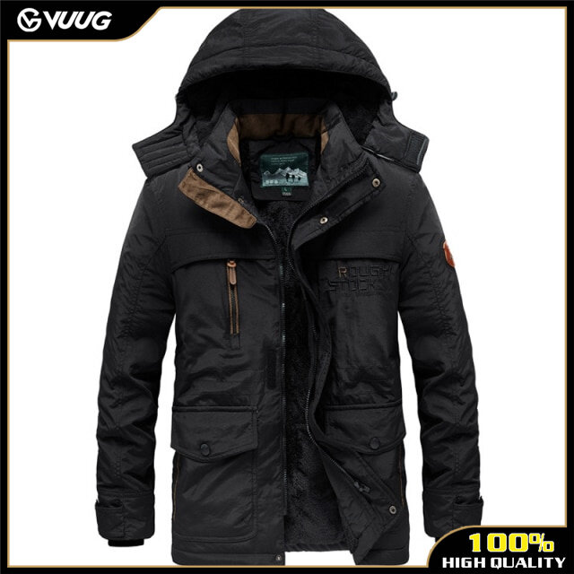 Vuug mùa đông Parka người đàn ông áo khoác Mens đệm nhung cho nam Áo gió trùm đầu Áo khoác nam giản 